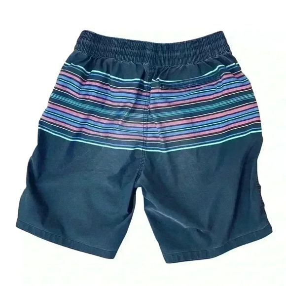 FAT FACE Swim Shorts Men’s Small Elastic Drawstring Waist Blue with stripes - Picture 6 of 10